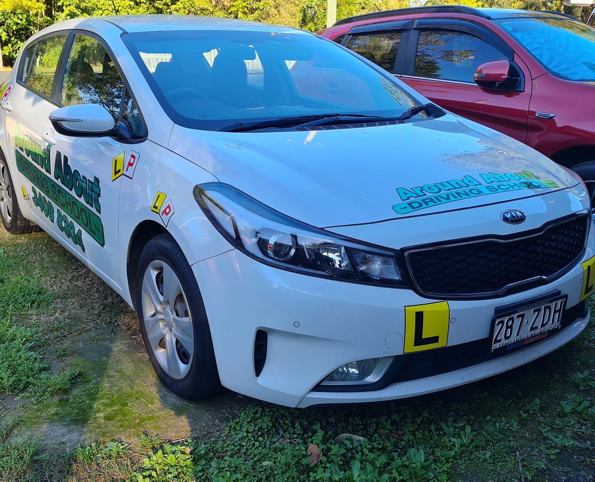Driving school car near Bribie Island