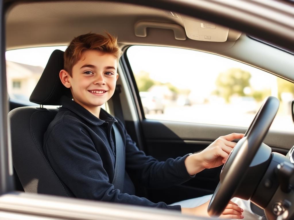 Learner driver preparing to start driving lessons