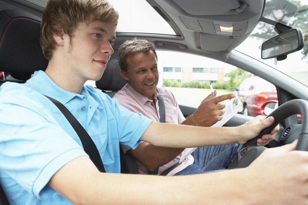 Learner driver with instructor in Caboolture