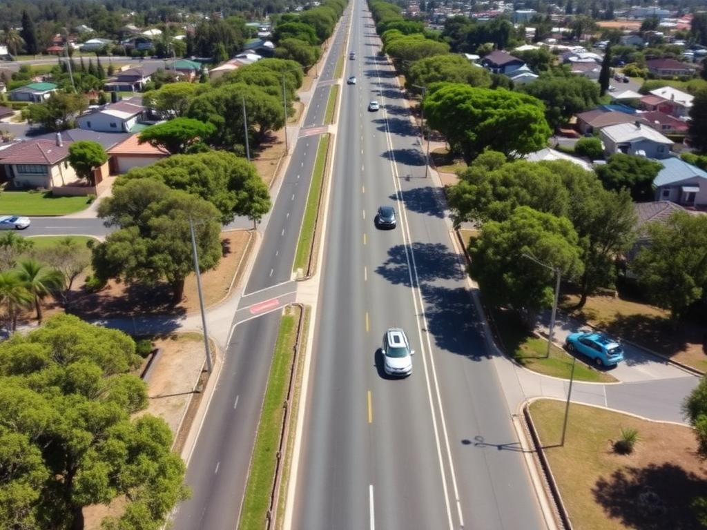 Aerial view of road — Caboolture driving test routes